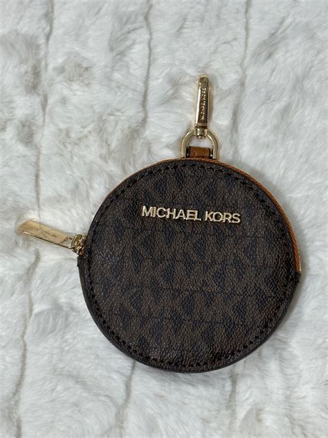 michael kors coin purse gold|Michael Kors round coin purse.